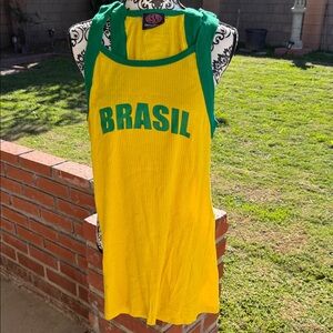 Yellow and Green Brazil Tank Top
